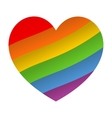 rainbo heart icon vector image vector image