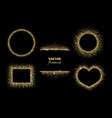 sparkling glitter borders frames gold vector image vector image