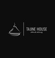 tajine or tagine logo on black background vector image vector image