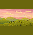 green landscape with mountains vector image vector image