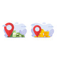 money finance location map pin pointer marker vector image vector image
