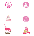 wedding cake isolated on background vector image