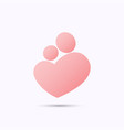 mother and baby heart symbol vector image vector image