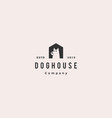 dog house pet home logo hipster retro vintage icon vector image vector image