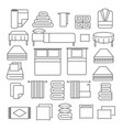home textile icons vector image
