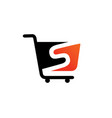 S letter shop store shopping bag overlapping Vector Image