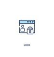 lock concept 2 colored icon simple line element vector image