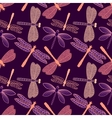 seamless pattern with stylized dragonflies vector image vector image