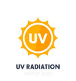 uv radiation ultraviolet icon vector image