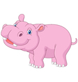 Cute bahippo cartoon sitting Royalty Free Vector Image