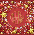 christmas background with shining stars vector image