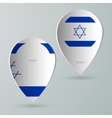 paper of map marker for maps israel vector image