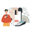 safe transactions concept vector image vector image