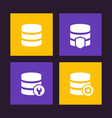 database data storage icons vector image