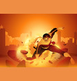 superhero unleashing his spectacular power vector image vector image