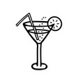 a glass with cocktail vector image