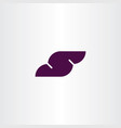 dark purple s logo icon symbol element vector image vector image