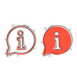 information icon in comic style faq help cartoon vector image vector image