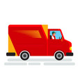 online delivery service concept warehouse truck vector image