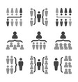 people organization icon set vector image