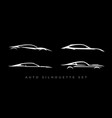 sports car auto logo silhouette set vector image vector image