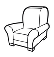 armchair - leather tub chair vector image vector image