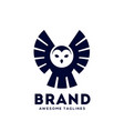 owl fly logo vector image