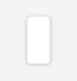 phone white mockup blank smartphone screen vector image