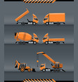 construction machinery set vector image