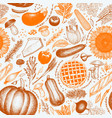 happy thanksgiving day seamless pattern vector image vector image