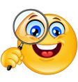 magnifying glass emotion vector image vector image