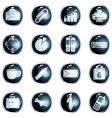 round black high-gloss office buttons vector image vector image