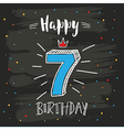 7th birthday vector image vector image