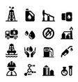 oil icon set vector image