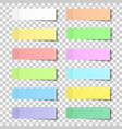 post note stickers with shadow paper sticky tapes vector image vector image