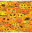 pumpkins seamless background vector image