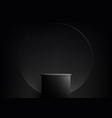 3d realistic empty black podium platform vector image