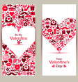banners set of valentine day vector image