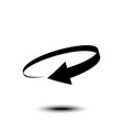 curved arrow icon isolated on white background vector image vector image