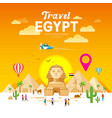 egypt travel people pyramid design vector image