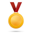gold medal on a red ribbon icon vector image
