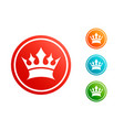king crown set vector image vector image