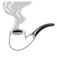 smoking pipe coloring book vector image