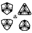 soccer club emblem ball pattern vector image vector image