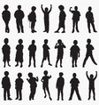 boy silhouettes vector image