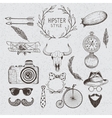 collection of the monochrome objects vector image vector image