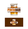 pinta bar logo vector image vector image