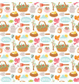 spring natural floral blossom gardening tools vector image vector image