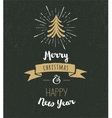 chalkboard vintage style christmas tree vector image
