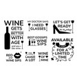 funny wine glass quotes svg bundle set vector image vector image
